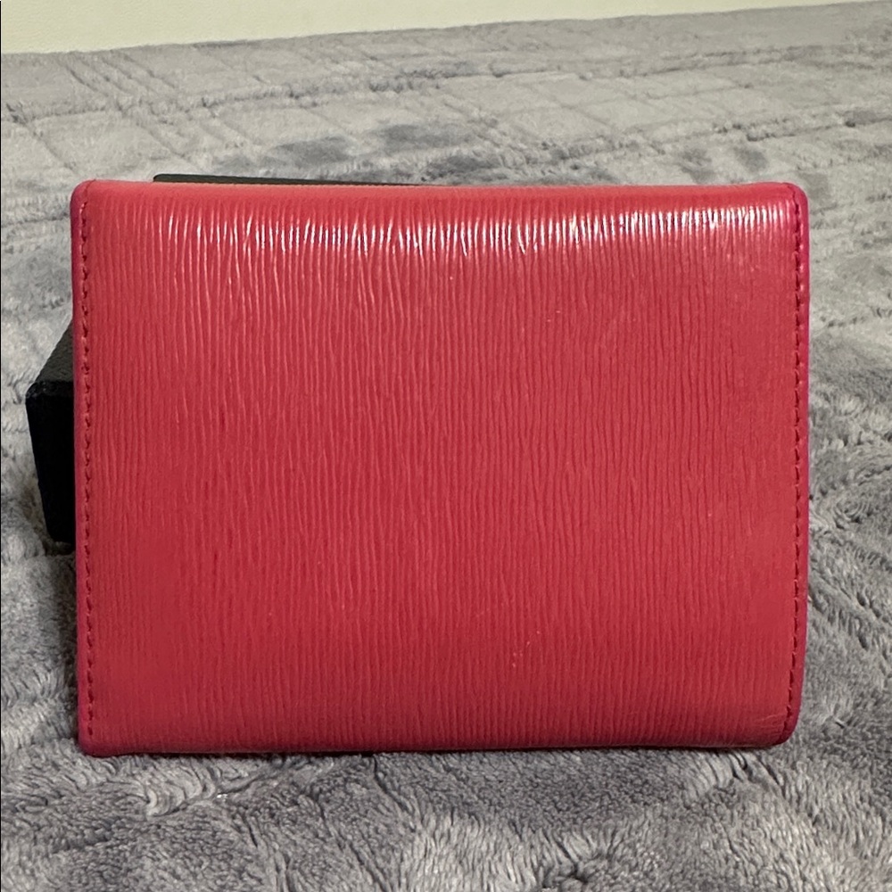 Prada Coral Pink Compact Trifold Wallet - Picture 2 of 14